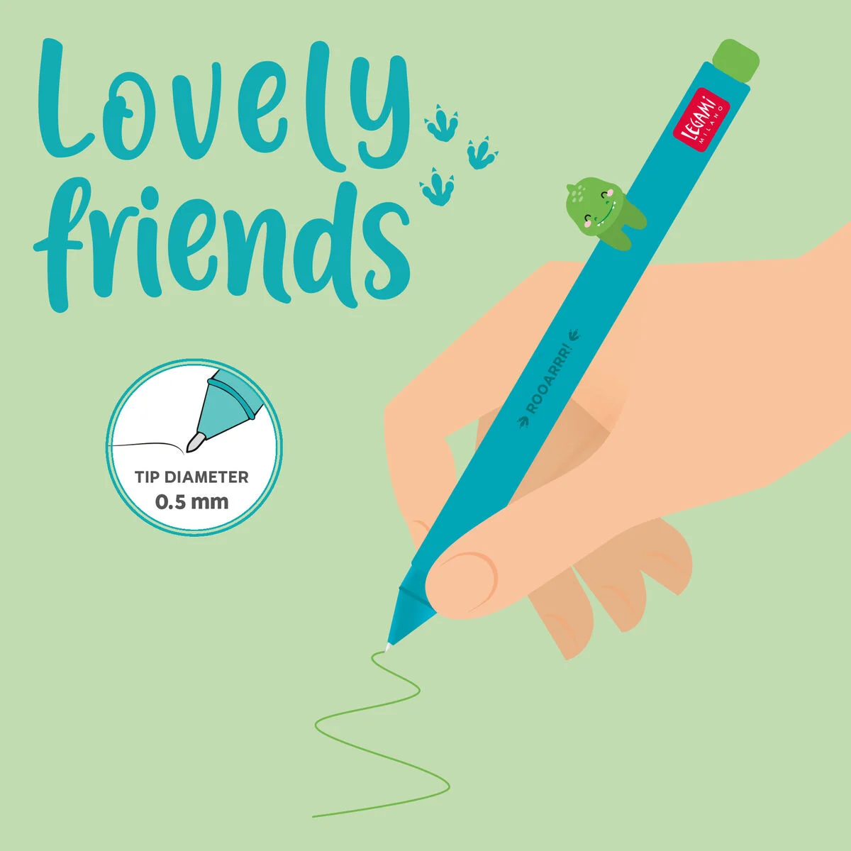 Penna Gel con Animaletto Decorativo Dino "Rooarrr" - immagine 3