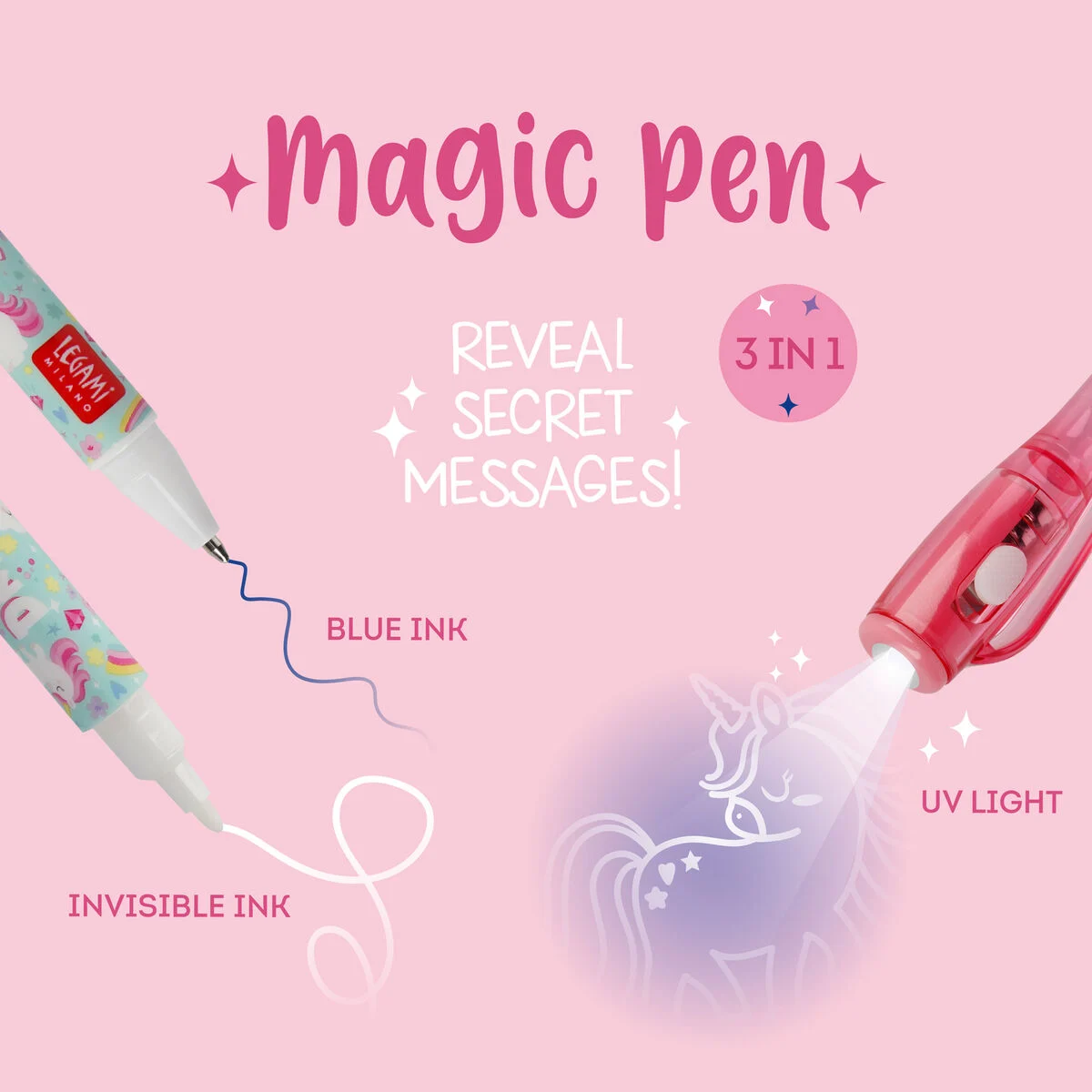 Penna con Inchiostro Invisibile - Unicorn - Magic Pen - immagine 4