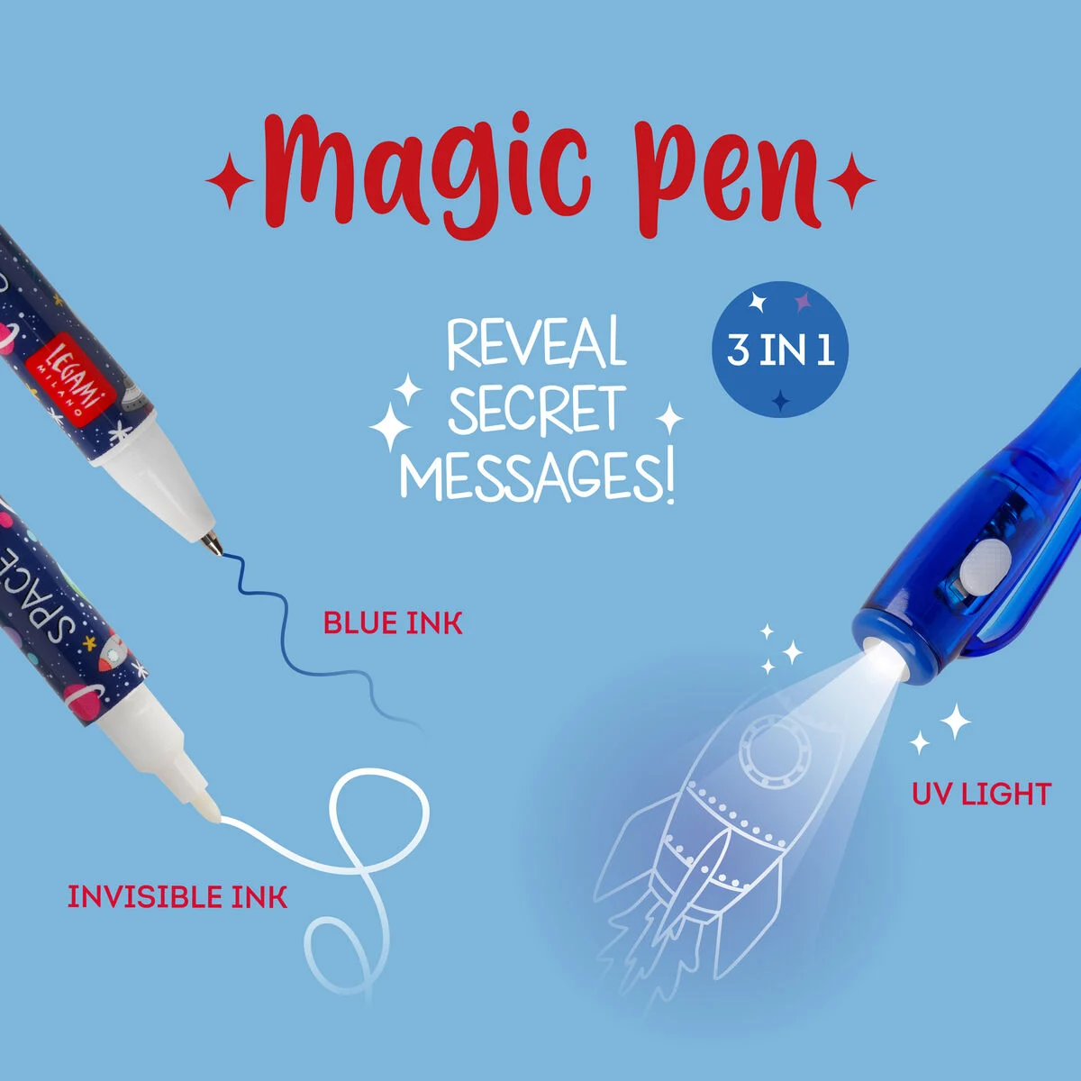 Penna con Inchiostro Invisibile - Space - Magic Pen - immagine 4