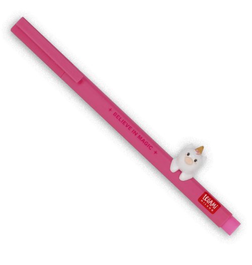 Penna Gel con Animaletto Decorativo Unicorn "Believe in Magic"