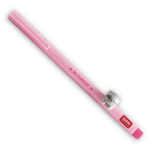Penna Gel con Animaletto Decorativo Kitty "Be Curious"