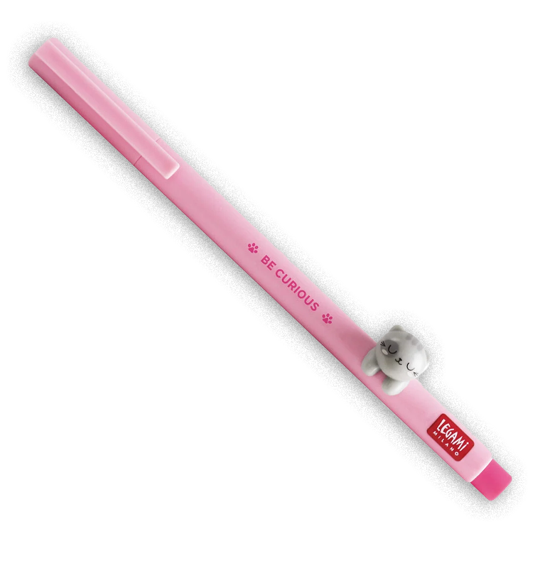 Penna Gel con Animaletto Decorativo Kitty "Be Curious"